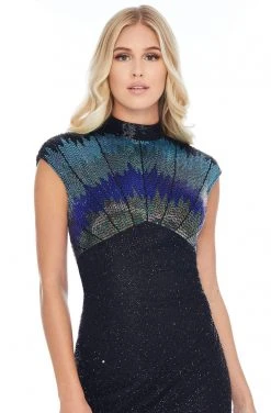 Ashley Lauren - 4305 Embellished High Neck Sheath Dress 7 Ashley Lauren - 4305 Embellished High Neck Sheath Dress