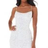 Ashley Lauren - 4395 Spaghetti Strap Open Back Fully Beaded Dress 1 Ashley Lauren - 4395 Spaghetti Strap Open Back Fully Beaded Dress