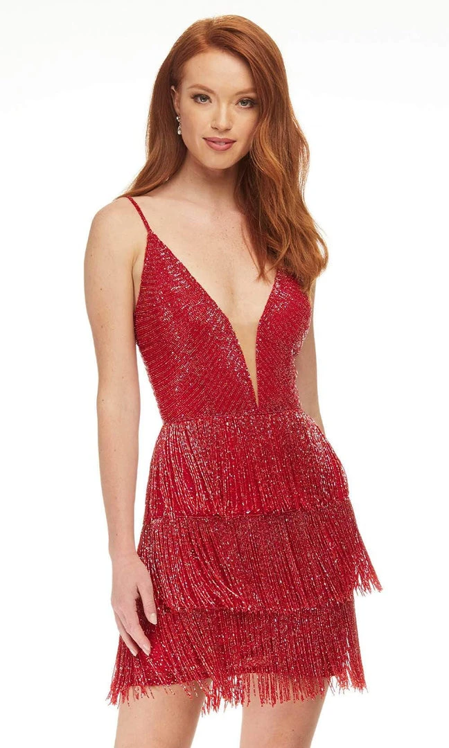 Ashley Lauren - 4419 Plunging V-Neck Sheath Dress 8 Ashley Lauren - 4419 Plunging V-Neck Sheath Dress