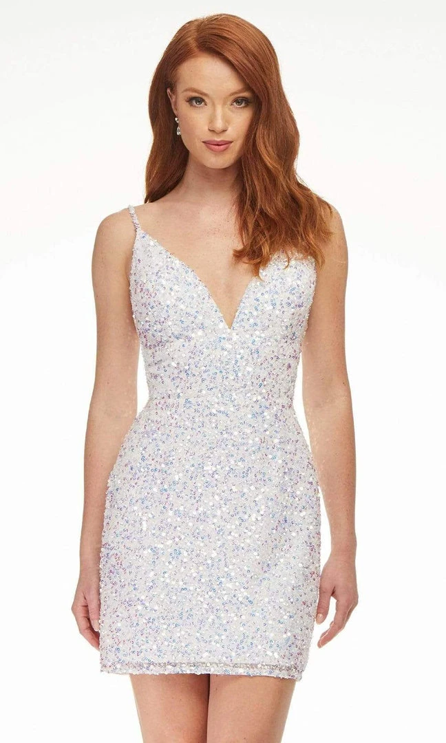 Ashley Lauren - 4436 Plunging V-Neck Empire Sheath Dress 6 Ashley Lauren - 4436 Plunging V-Neck Empire Sheath Dress