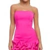 Ashley Lauren - 4443 Strapless Minimal Ruffled Short Dress 1 Ashley Lauren - 4443 Strapless Minimal Ruffled Short Dress