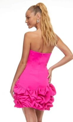 Ashley Lauren - 4443 Strapless Minimal Ruffled Short Dress