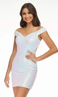 Ashley Lauren - 4445 Off Shoulder Sheath Cocktail Dress