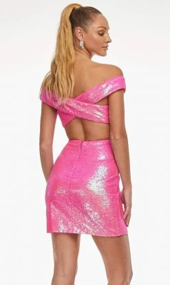 Ashley Lauren - 4445 Off Shoulder Sheath Cocktail Dress