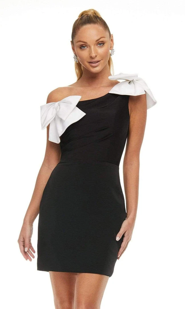 Ashley Lauren - 4448 Asymmetrical Sheath Cocktail Dress 6 Ashley Lauren - 4448 Asymmetrical Sheath Cocktail Dress