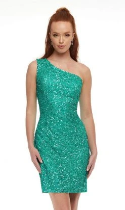 Ashley Lauren - 4469 Cutout Lace-up Back Fully Beaded Cocktail Dress