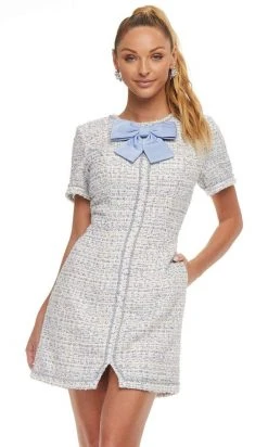 Ashley Lauren - 4472 Fitted Pearls Sheath Dress