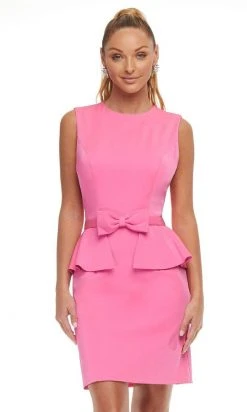 Ashley Lauren - 4475 Sleeveless Peplum Fitted Short Dress