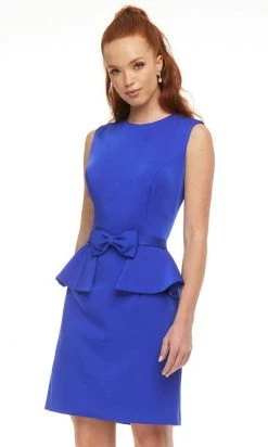 Ashley Lauren - 4475 Sleeveless Peplum Fitted Short Dress