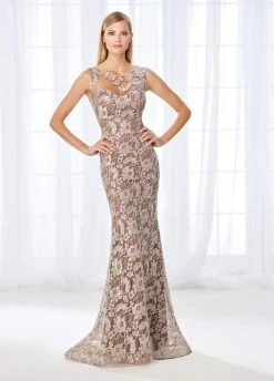 Cameron Blake By Mon Cheri Cameron Blake - 118671 Illusion Lace Bateau Evening Dress