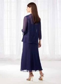 Cameron Blake By Mon Cheri Cameron Blake - 4 Piece Mother Of The Bride Formal Ensemble 218621 - 1 Pc Navy In Size 18 Available