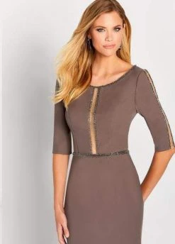 Cameron Blake By Mon Cheri - 119655 Scoop Half Sleeves Evening Gown 9 Cameron Blake By Mon Cheri - 119655 Scoop Half Sleeves Evening Gown