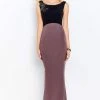 Cameron Blake By Mon Cheri - 120601 Two Toned Scoop Sheath Dress