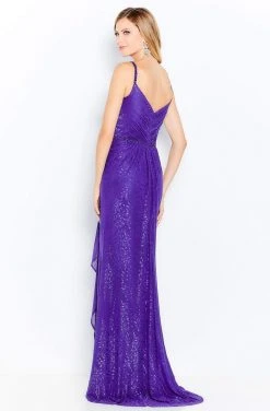 Cameron Blake By Mon Cheri - 120607 Ruched V-Neck Sheath Evening Gown 17 Cameron Blake By Mon Cheri - 120607 Ruched V-Neck Sheath Evening Gown