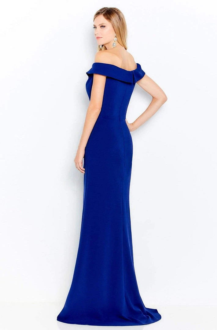 Cameron Blake By Mon Cheri - 120614W Off-Shoulder Column Dress 4 Cameron Blake By Mon Cheri - 120614W Off-Shoulder Column Dress