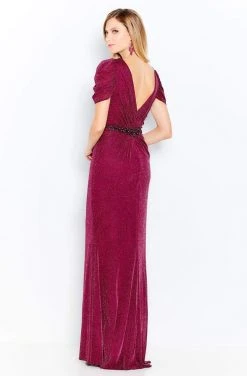 Cameron Blake By Mon Cheri - 120615W Ruched Short Sleeves Sheath Dress