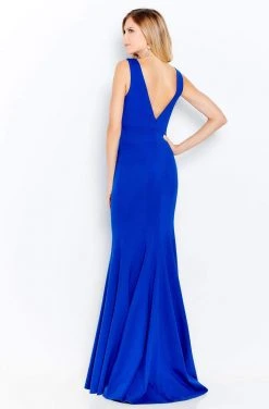 Cameron Blake By Mon Cheri - 120617 Sleeveless V Neck Trumpet Gown