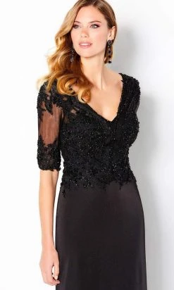 Cameron Blake By Mon Cheri - 220643 Beaded Applique Sheath Dress 7 Cameron Blake By Mon Cheri - 220643 Beaded Applique Sheath Dress