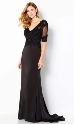 Cameron Blake By Mon Cheri - 220643 Beaded Applique Sheath Dress