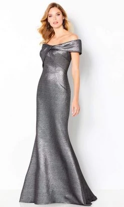 Cameron Blake By Mon Cheri - 220647 Metallic Off Shoulder Dress