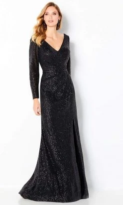 Cameron Blake By Mon Cheri - 220651 Sequin Lace Long Sleeve Dress