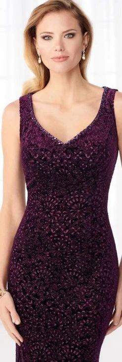 Cameron Blake By Mon Cheri Cameron Blake - Sleeveless V Neck Sheath Evening Dress 218602 - 1 Pc Amethyst In Size 8 Available 7 Cameron Blake By Mon Cheri Cameron Blake - Sleeveless V Neck Sheath Evening Dress 218602 - 1 Pc Amethyst In Size 8 Available