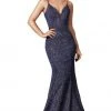 Cinderella Divine - CB054 Glitter Deep V-neck Mermaid Dress 2 Cinderella Divine - CB054 Glitter Deep V-neck Mermaid Dress