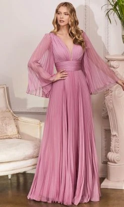 Cinderella Divine CD242 - Flutter Sleeve Evening Dress