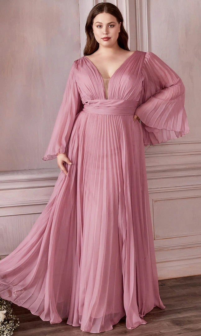 Cinderella Divine CD242C - Bell Sleeve Evening Gown 3 Cinderella Divine CD242C - Bell Sleeve Evening Gown
