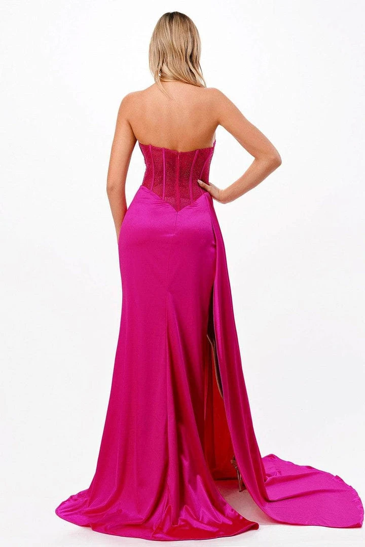 Cinderella Divine CDS411 - Ruched Scoop Formal Gown 9 Cinderella Divine CDS411 - Ruched Scoop Formal Gown