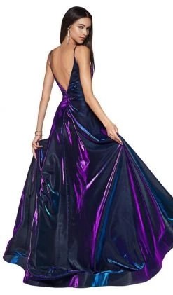 Cinderella Divine - CJ506 Metallic Iridescent Plunging Sweetheart Gown 16 Cinderella Divine - CJ506 Metallic Iridescent Plunging Sweetheart Gown