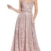Cinderella Divine - CR840 Fit And Flare Embellished Long Dress 1 Cinderella Divine - CR840 Fit And Flare Embellished Long Dress