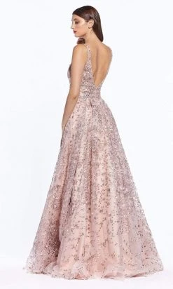 Cinderella Divine - CR840 Fit And Flare Embellished Long Dress