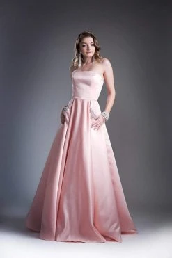 Cinderella Divine - Embellished Strapless A-line Evening Dress