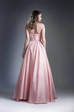 Cinderella Divine - Embellished Strapless A-line Evening Dress