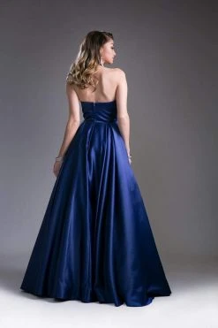 Cinderella Divine - Embellished Strapless A-line Evening Dress