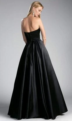 Cinderella Divine - Embellished Strapless A-line Evening Dress