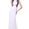 Cinderella Divine - J736 Sheer Back Long Sheath Dress 1 Cinderella Divine - J736 Sheer Back Long Sheath Dress