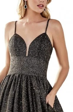 Cinderella Divine - J796 Glitter Knit Sleeveless Corset Back Ballgown 12 Cinderella Divine - J796 Glitter Knit Sleeveless Corset Back Ballgown