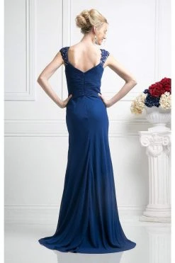 Cinderella Divine - JC909 Beaded Lace Chiffon Sheath Dress 7 Cinderella Divine - JC909 Beaded Lace Chiffon Sheath Dress