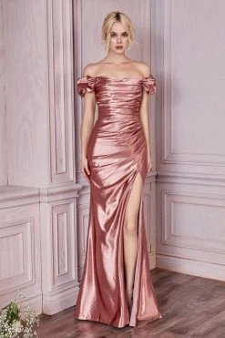 Cinderella Divine KV1056C - Off Shoulder Formal Gown