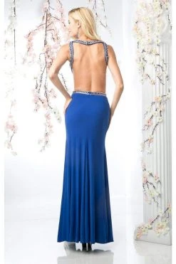 Cinderella Divine - S5236 Open Back Beaded Long Dress 5 Cinderella Divine - S5236 Open Back Beaded Long Dress