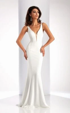 Clarisse - 3153 Stretch Satin Sheath Dress 17 Clarisse - 3153 Stretch Satin Sheath Dress