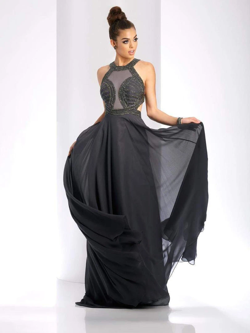 Clarisse - 3412 Illusion Halter A-line Dress 4 Clarisse - 3412 Illusion Halter A-line Dress