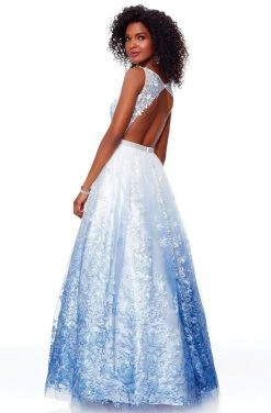 Clarisse - 3701 Embroidered Bateau A-line Dress