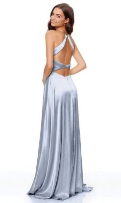 Clarisse - 3712 Embellished Scoop Charmeuse A-line Dress