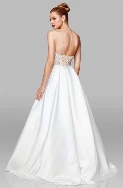Clarisse - 600157 Beaded Sweetheart Satin A-line Gown