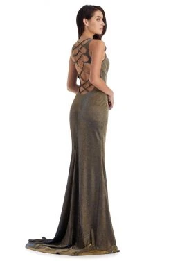 Clarisse - 8071 Halter Neck Trumpet Dress
