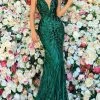 Clarisse - 810171 Sequin Halter Mermaid Gown 2 Clarisse - 810171 Sequin Halter Mermaid Gown