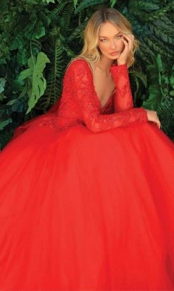 Clarisse - 810289 Long Sleeve Voluminous A-Line Gown 7 Clarisse - 810289 Long Sleeve Voluminous A-Line Gown